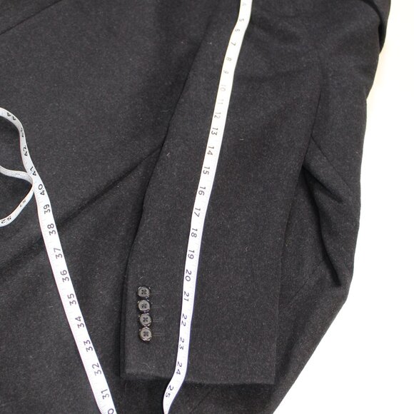 NWOT  $99 Hart Schaffner Marx Charcoal Wool/Cashmere Top Coat Overcoat 40S - Picture 15 of 16